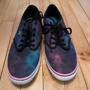 Vans Womens cosmic Galaxy lace sneakers shoes size 11